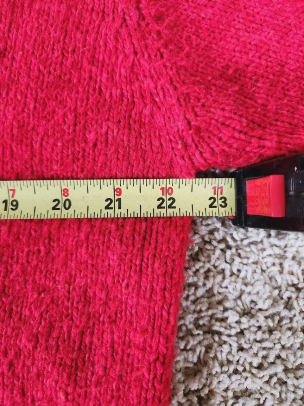 Vintage 90's LizWear Liz Claiborne Red Chunky Knit Ski Sweater W/Snowflakes Sz L - Picture 4 of 15